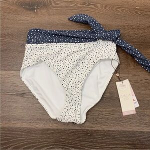 Calia by Carrie underwood high rise side tie freckle polka dot bikini bottom